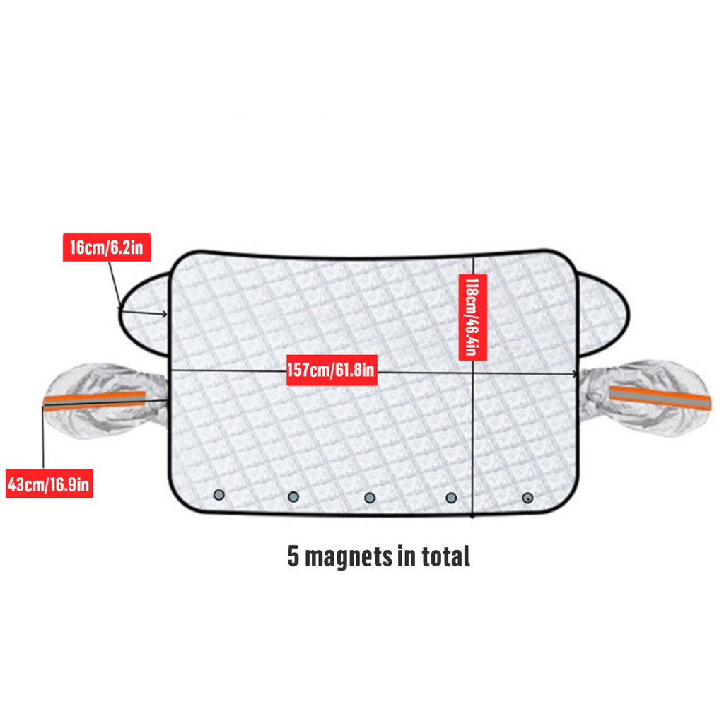 Car Windshield Cover Magnetic Windscreen Snow Cover Car Front Window Sun Shade