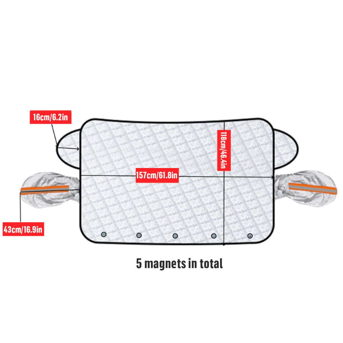 Car Windshield Cover Magnetic Windscreen Snow Cover Car Front Window Sun Shade