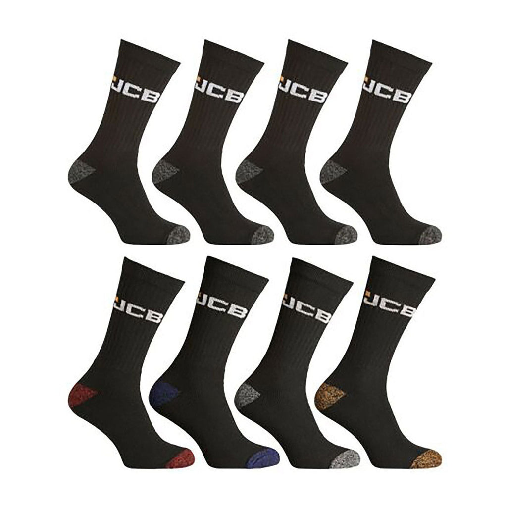 8 Pack Mens Cotton Ultimate Work Socks for Safety Boots