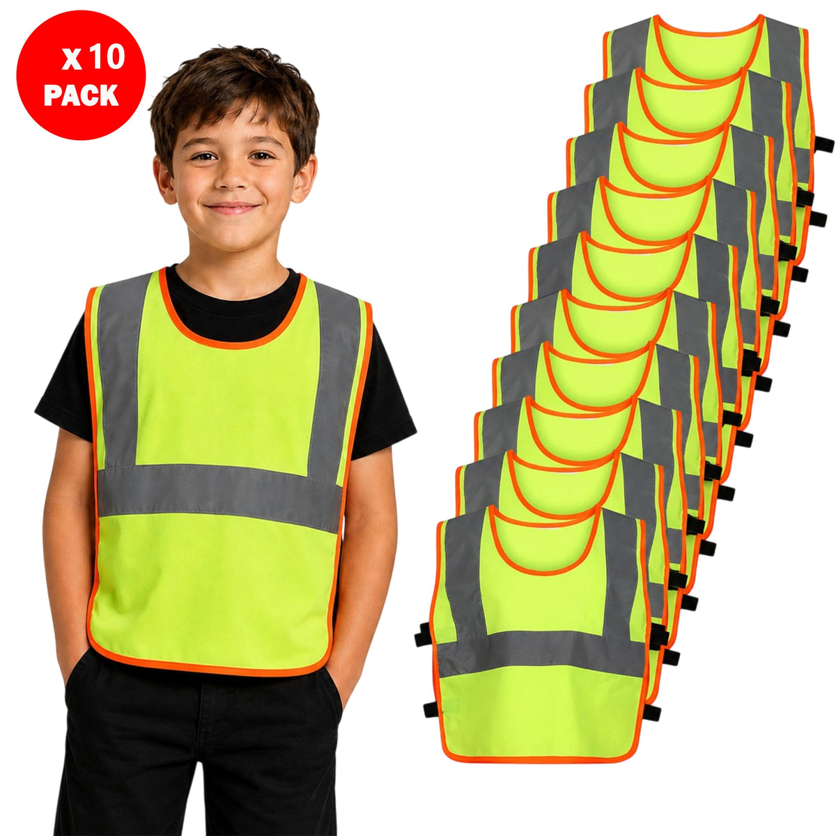 Unisex Kids Regatta Hi-Vis Pro Junior Tabard - Fluorescent Yellow