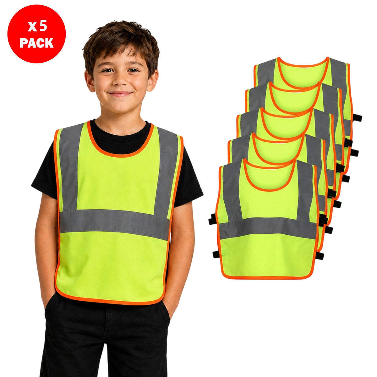 Unisex Kids Regatta Hi-Vis Pro Junior Tabard - Fluorescent Yellow