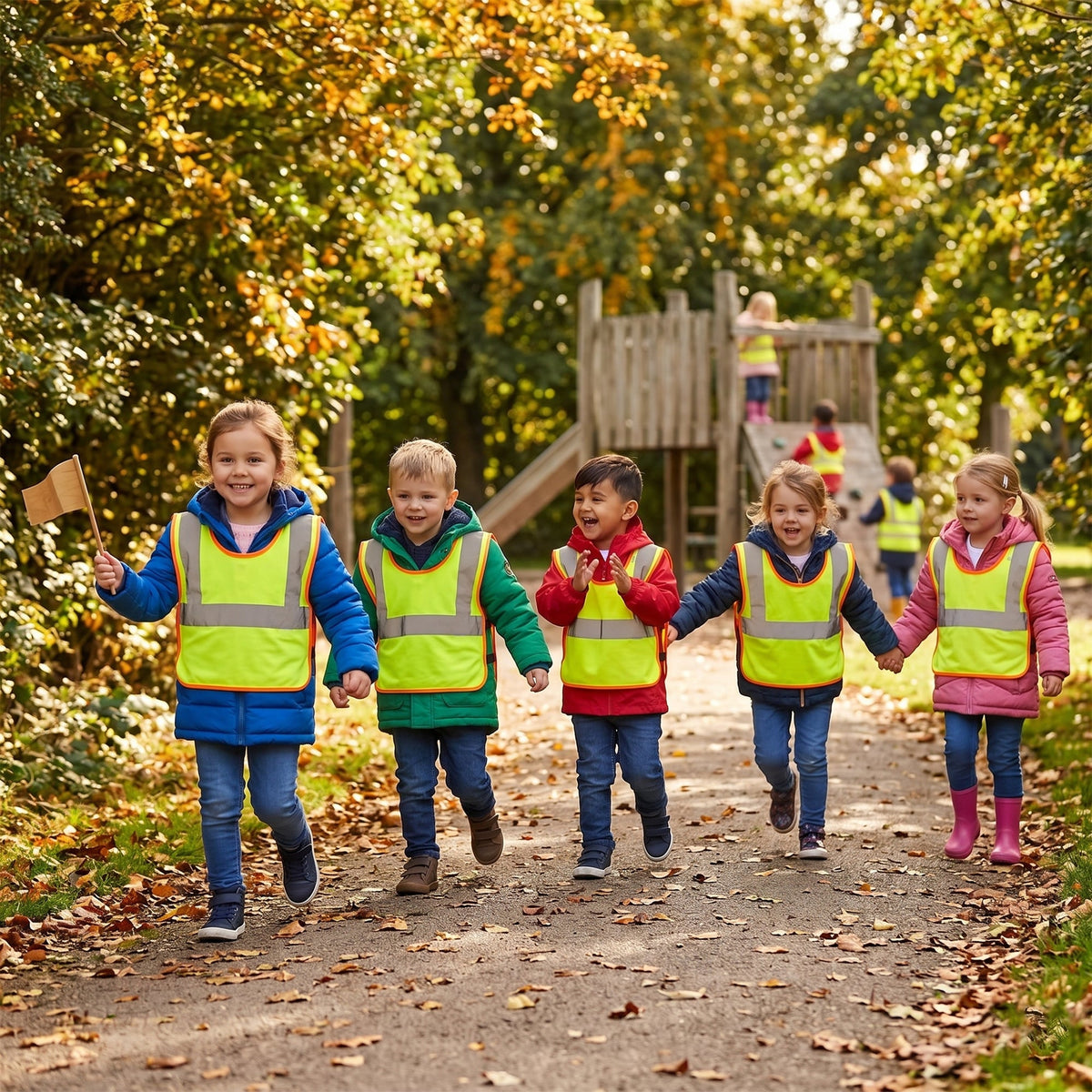 Unisex Kids Regatta Hi-Vis Pro Junior Tabard - Fluorescent Yellow